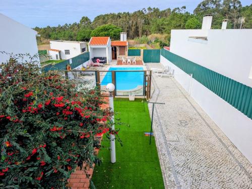 an image of a balcony with a swimming pool at Onda Atlântica - Atlantic Wave Peniche in Peniche