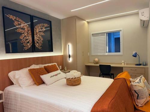 En eller flere senge i et værelse på Studio Red 3 - Sorocaba