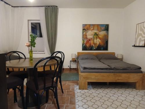 Posezení v ubytování Blue apartment