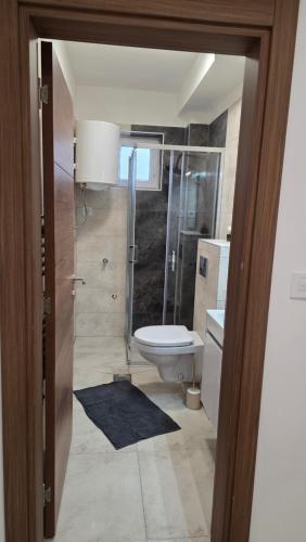 Koupelna v ubytování Gold Apartman