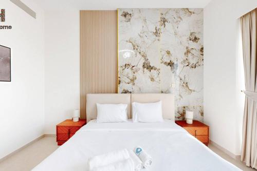 Postel nebo postele na pokoji v ubytování BEST VIEW IN DUBAI BURJ KHALIFA VIEW