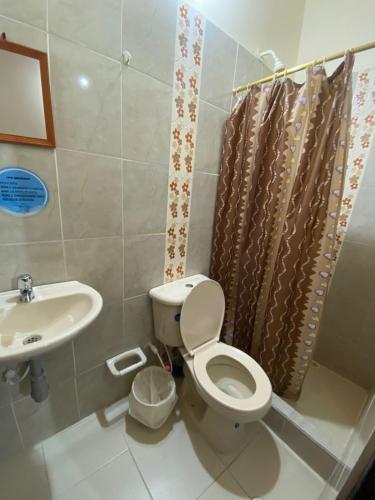 Koupelna v ubytování Hostal la 17