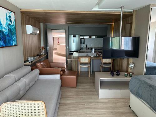 Køkken eller tekøkken på 2703 Flat Beira Mar Av Boa Viagem com Cozinha