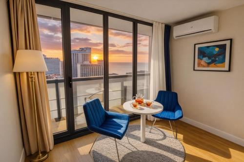 Posezení v ubytování orbi city apartments