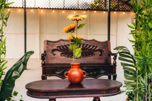 Coin salon dans l'établissement Hotel Villa Luna