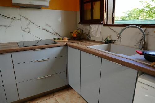 Η κουζίνα ή μικρή κουζίνα στο Vi la dous Kreyol