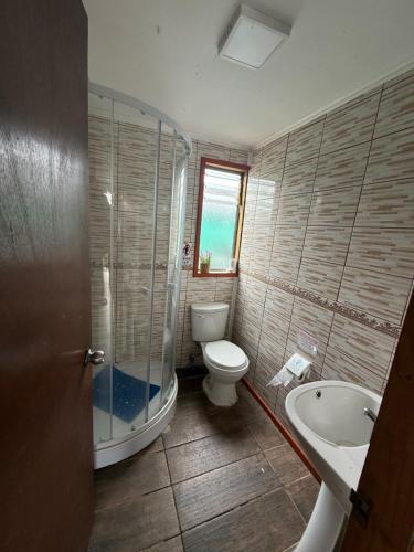 Ένα μπάνιο στο Cabañas a 7 minutos de la playa