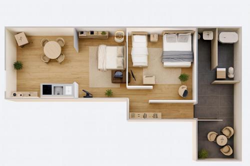 Kuchyň nebo kuchyňský kout v ubytování Hospedaje Aldana - Apartamento AMAL zona centro