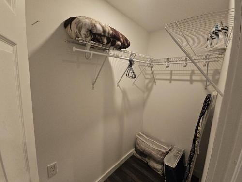 a room with a closet with aigunigunigun at Beautiful newly designed Luxurious Apartment in Windsor