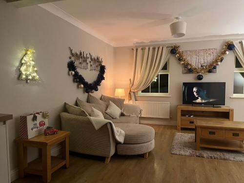 Μια τηλεόραση ή/και κέντρο ψυχαγωγίας στο Holthart Town-House, Great for Groups, Families, Pets & Contractors