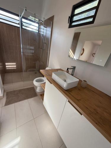 Koupelna v ubytování Moorea Tiki Lodge