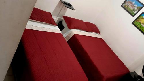 Postel nebo postele na pokoji v ubytování Rincón del Café - a 4 minutos del Parque del Café 321-435-21-00