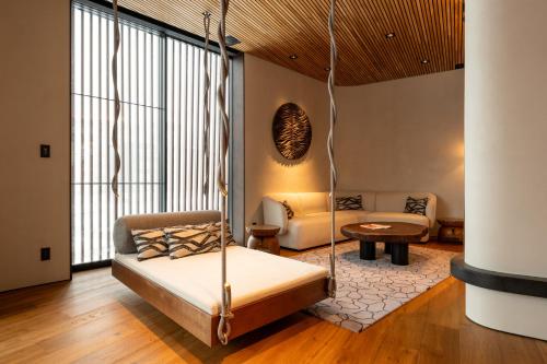 Posezení v ubytování Meigetsu Aki Niseko