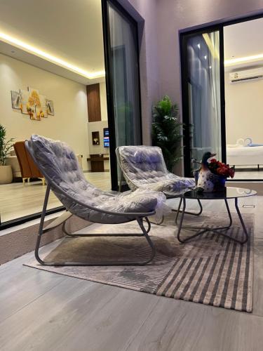 Area soggiorno di شاليه الجنان