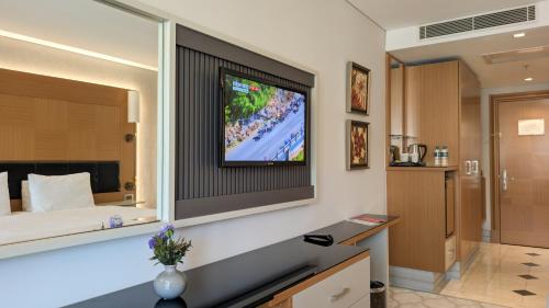 Kuchyň nebo kuchyňský kout v ubytování Istanbul Gonen Hotel