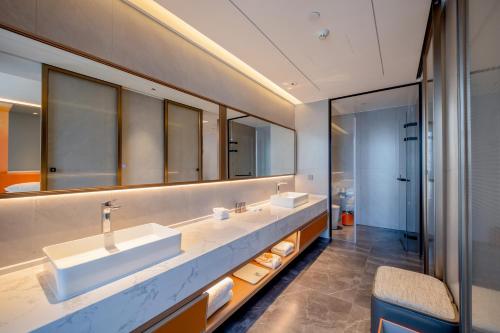 Koupelna v ubytování Xinuo Hotel Ningbo Jiangbei MixC Branch