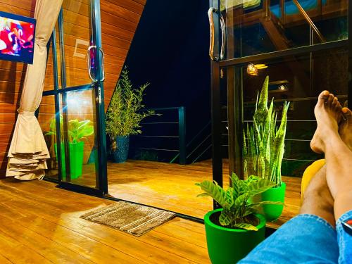 Un balcón o terraza de Eco Cabana Bellwood Kandy