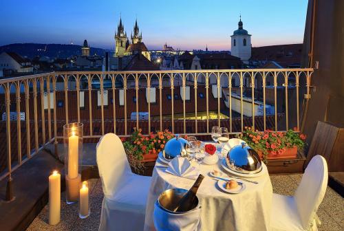 Balkón nebo terasa v ubytování Grand Hotel Bohemia