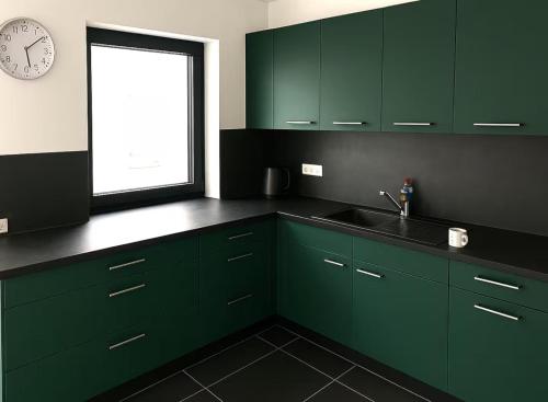 Køkken eller tekøkken på Fewo Weitsicht