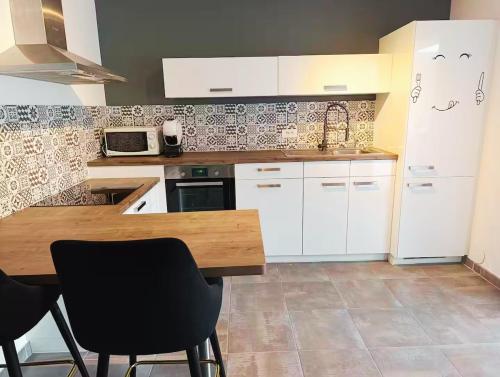 مطبخ أو مطبخ صغير في L'Emeraude