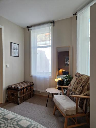 Posezení v ubytování Unique apartment in midtown