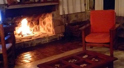 Χώρος καθιστικού στο Cabañas Altos del Velazco