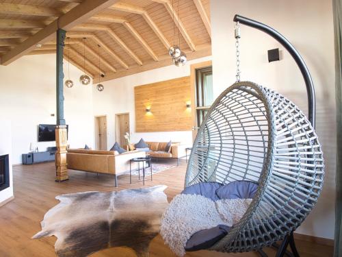 Khu vực ghế ngồi tại Chaletwohnung Weitblick mit Wellnessbereich