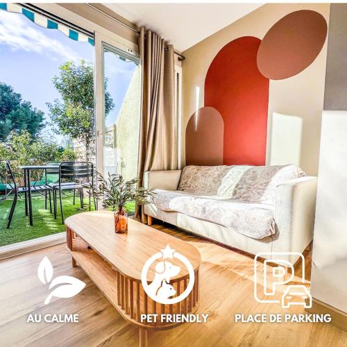 Appartement Evasion Ensoleillée - Parking-Jardin-Clim-Wi-Fi