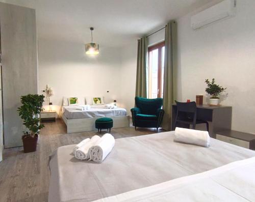 Giường trong phòng chung tại B&B A' Kiazza