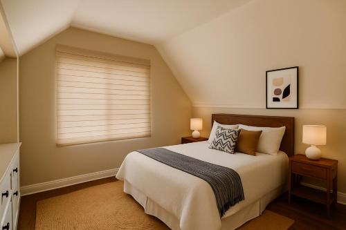 En eller flere senge i et værelse på Casa Hogar Sur