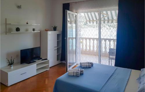 TV/trung tâm giải trí tại Gorgeous Apartment In Rogotin-Ploce With Wifi