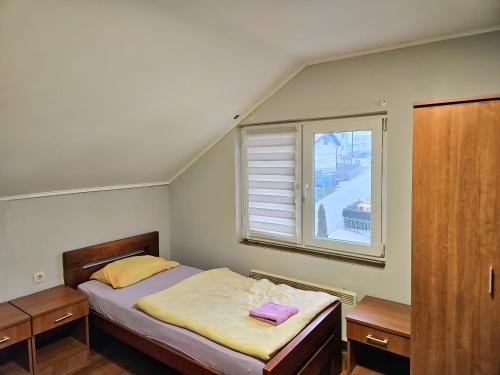 Postel nebo postele na pokoji v ubytování Hostel Prag Hill