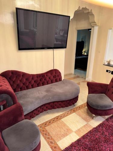 Χώρος καθιστικού στο Ideal appartement CAN2025 Grand Stade Rabat