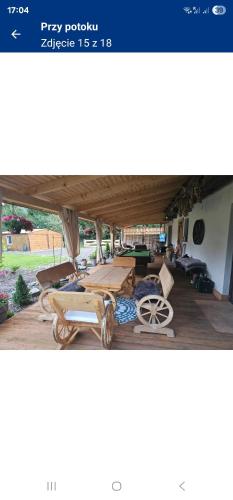 Patio nebo venkovní prostory v ubytování Przy potoku 882-688-032