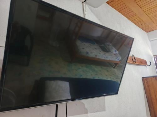 TV a/nebo společenská místnost v ubytování Cabaña Alojamiento Valhalla