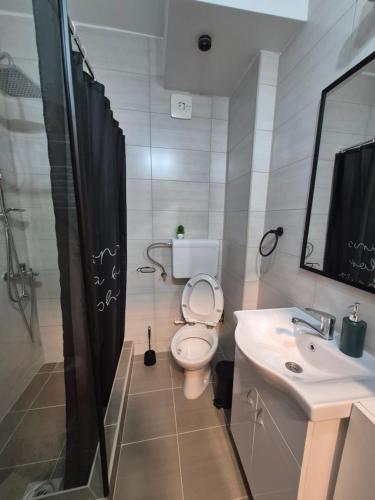 Koupelna v ubytování Zira apartman