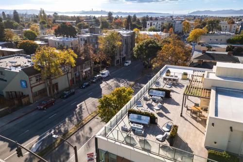 an aerial view of a city street with buildings at Aiden by Best Western Berkeley in Berkeley