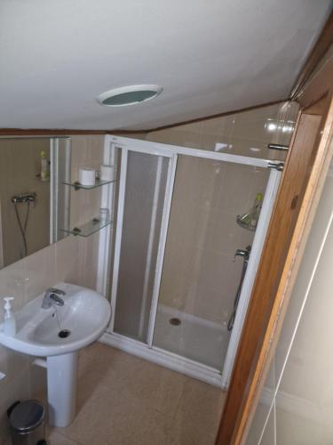 Koupelna v ubytování Fogar do Gabino