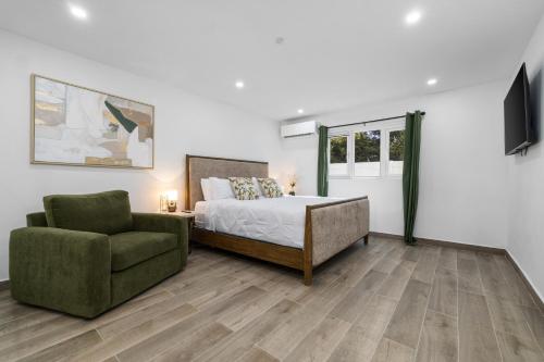 Ένα ή περισσότερα κρεβάτια σε δωμάτιο στο Wabi Dushi Casa - Your authentic Aruban Retreat