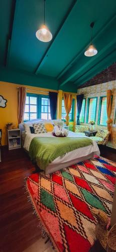 En eller flere senge i et værelse på Dar Wafa Riad, Restaurant and Hamam