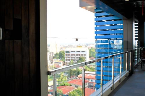 a view from the balcony of a building at Azia Suites and Residences in Cebu City