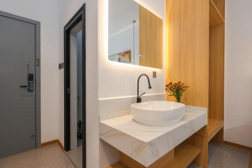 Koupelna v ubytování Yangshuo Yi ju hotel