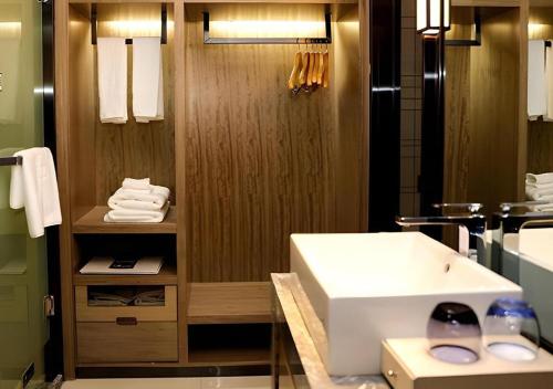 Koupelna v ubytování Echarm Hotel Lhasa Potala Palace