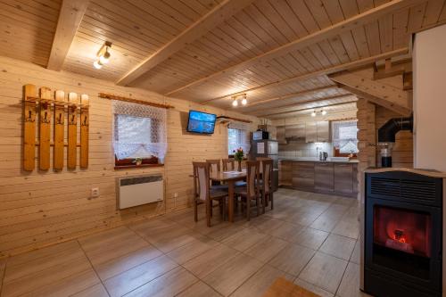 Køkken eller tekøkken på Dreveničky Vodníček a Rybička