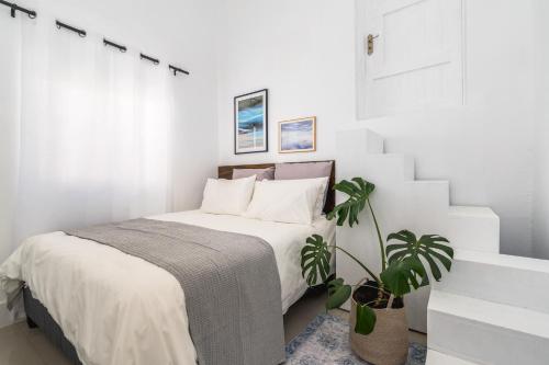 Giường trong phòng chung tại Victorian Gem with Patios & Devil's Peak Vista - 5 min to CBD