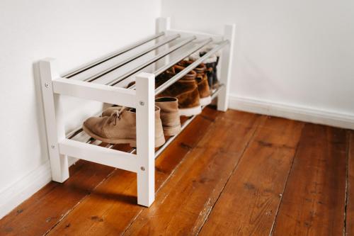 Кровать или кровати в номере Alte Molkerei