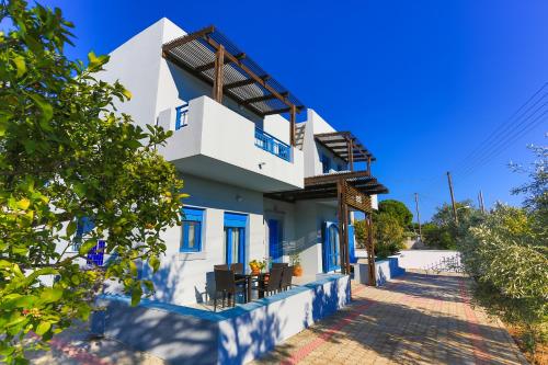 a villa with a view of the house at Villa Amor in Pefki Rhodes
