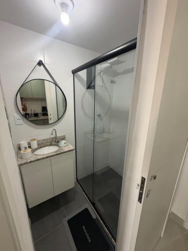 Phòng tắm tại Flat Super Elegante em Bairro Nobre