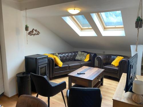 Χώρος καθιστικού στο Ferienwohnung Gletscherblick