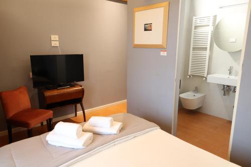 Koupelna v ubytování Locanda Lingua